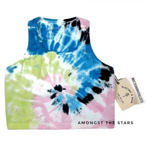 Electric & Rose Bella Rainbow Tie Dye Crop Tank Top